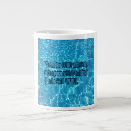Psalm 2:11 WEBU Mug Grote Koffiekop (Voorkant)