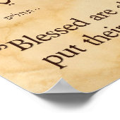 Psalm 2 : 12 Hebreeuws en Engels Poster (Hoek)