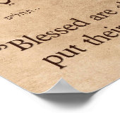 Psalm 2 : 12 in het Hebreeuws en het Engels Poster (Hoek)