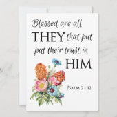 Psalm 2 : 12 Wenskaart Feestdagenkaart (Voorkant)