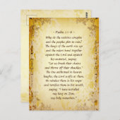 Psalm 2 1-6 Waarom verenigen de naties zich? Briefkaart (Voorkant / Achterkant)