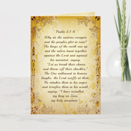 Psalm 2 1-6 Waarom verenigen de naties zich? Kaart (Voorkant)
