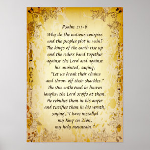 Psalm 2 1-6 Waarom verenigen de naties zich? Poster