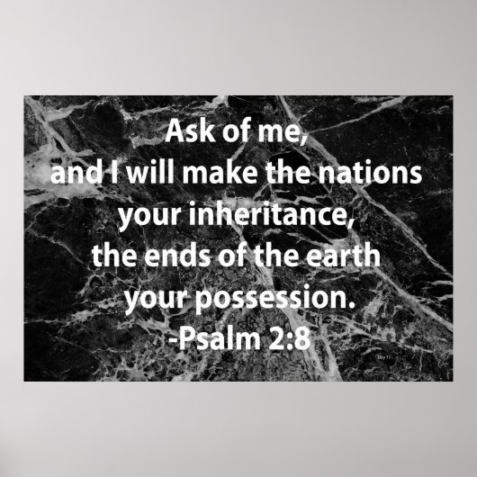 Psalm 2:8 poster (Voorkant)