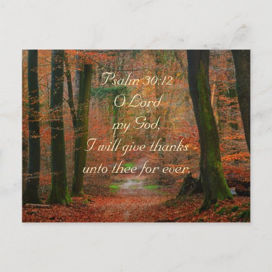 Psalm 30:12 Geef Bedankt aan het Briefkaart van de (Voorkant)