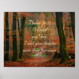 Psalm 30:12 Geef Bedankt aan het Poster van de Hee
