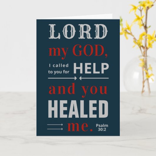 Psalm 30:2 kaart (Gele Bloem)