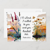 Psalm 30:2 O Here, Gij hebt mij genezen Christelij Briefkaart (Voorkant / Achterkant)