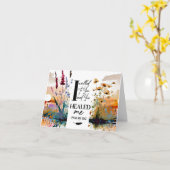 Psalm 30:2 O Here, Gij hebt mij genezen Christelij Kaart (Gele Bloem)