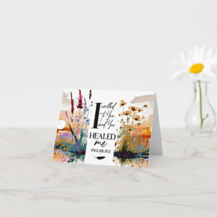 Psalm 30:2 O Here, Gij hebt mij genezen Christelij Kaart