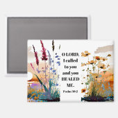 Psalm 30:2 O Here, Gij hebt mij genezen Christelij Magneet (Voorkant / Achterkant)