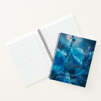 Psalm 30:5 Bijbelstudie Blauwe Bloemen Maatwerk Notitieboek