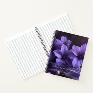 Psalm 30:5 Bijbelstudie Paarse Bloemen Maatwerk Notitieboek