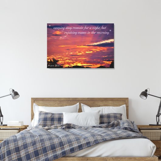 Psalm 30:5 Canvas Art (Insitu (Slaapkamer))