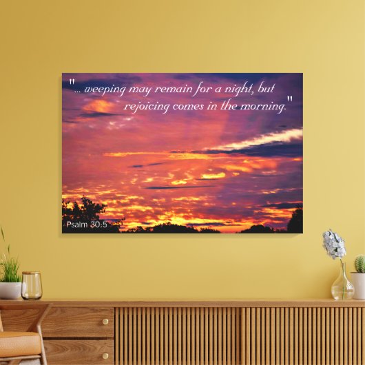 Psalm 30:5 Canvas Art (Insitu (Woonkamer))
