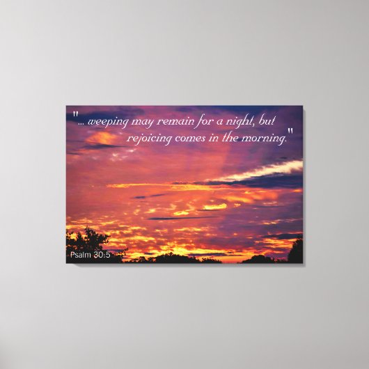 Psalm 30:5 Canvas Art Afdruk (Voorkant)