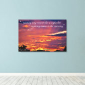 Psalm 30:5 Canvas Art Afdruk (Insitu (Houten vloer))