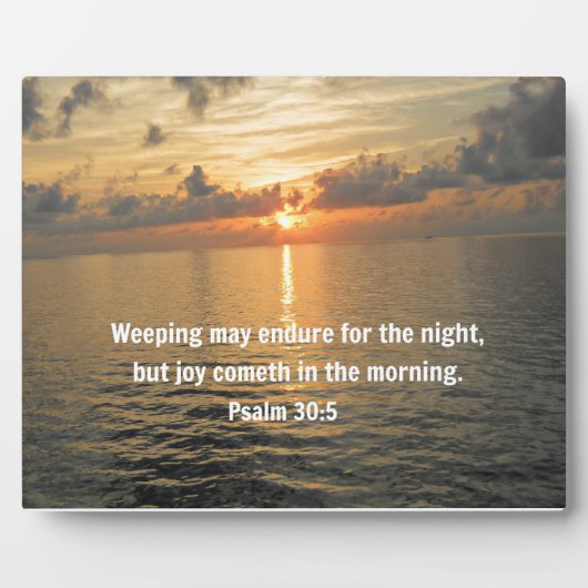 Psalm 30:5. Een avondmaal.. Fotoplaat (Voorkant)