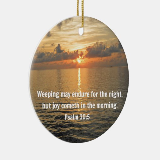 Psalm 30:5. Een avondmaal.. Keramisch Ornament (Rechts)