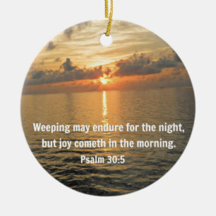 Psalm 30:5. Een avondmaal.. Keramisch Ornament