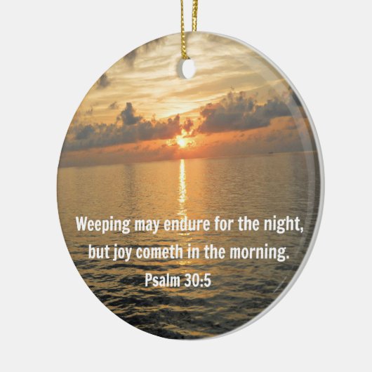 Psalm 30:5. Een avondmaal.. Keramisch Ornament (Links)