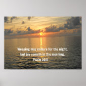 Psalm 30:5. Een avondmaal.. Poster (Voorkant)