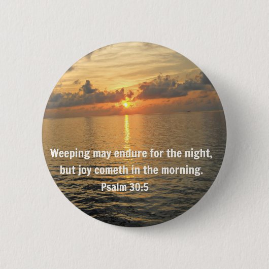 Psalm 30:5. Een avondmaal.. Ronde Button 5,7 Cm (Voorkant)