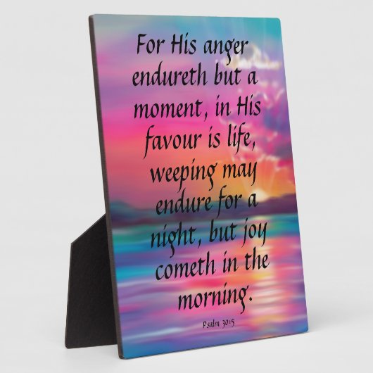 Psalm 30:5 fotoplaat (Zijkant)