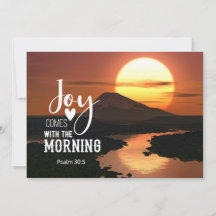 Psalm 30:5 Joy komt met de ochtend Flat Kaart