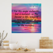 Psalm 30:5 poster (Keuken)
