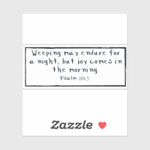 Psalm 30:5 Rechthoekige vinylStickers Sticker
