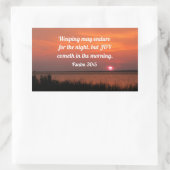 Psalm 30:5 's nachts kan de sluiering voortduren rechthoekige sticker (Tas)