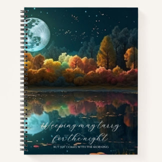 Psalm 30:5 Volmaanmeer op maat Notitieboek