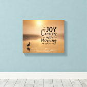 Psalm 30:5 Vreugde komt in de ochtend Bijbel Verse Canvas Afdruk (Insitu (Houten vloer))