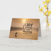 Psalm 30:5 Vreugde komt in de ochtend Bijbel Verse Kaart (Gele Bloem)