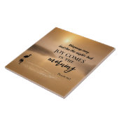 Psalm 30:5 Vreugde komt in de ochtend Bijbel Verse Tegeltje (Zijkant)