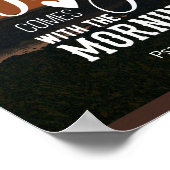 Psalm 30:5 Vreugde komt met de ochtend Bijbel Vers Poster (Hoek)