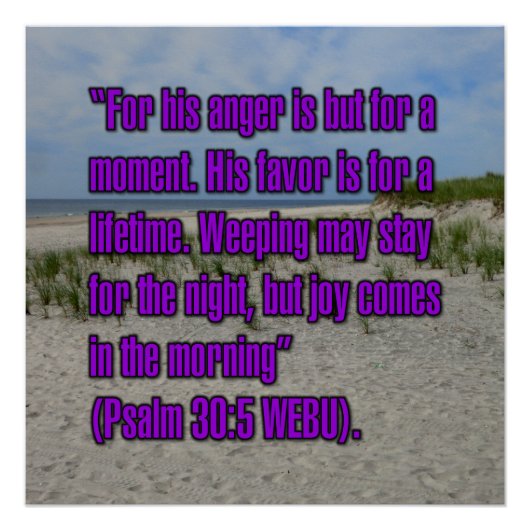 Psalm 30:5 WEBU Perfect Poster (Voorkant)