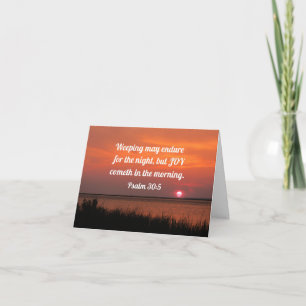 Psalm 30:5 Weenend verduren mag voor de nacht Kaart