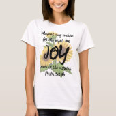 Psalm 30:5b T-shirt - vreugde in de morgen (Voorkant)