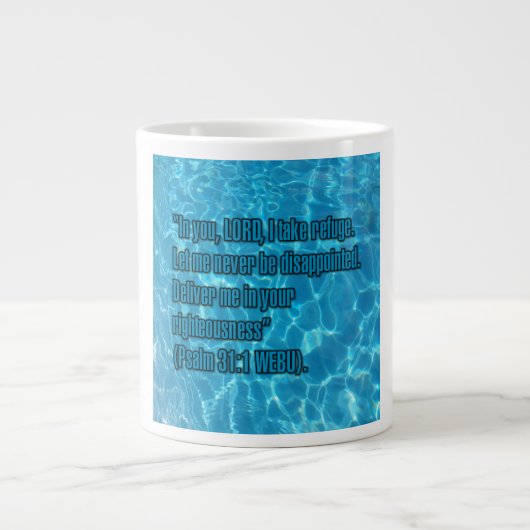 Psalm 31:1 WEBU Mug Grote Koffiekop (Voorkant)