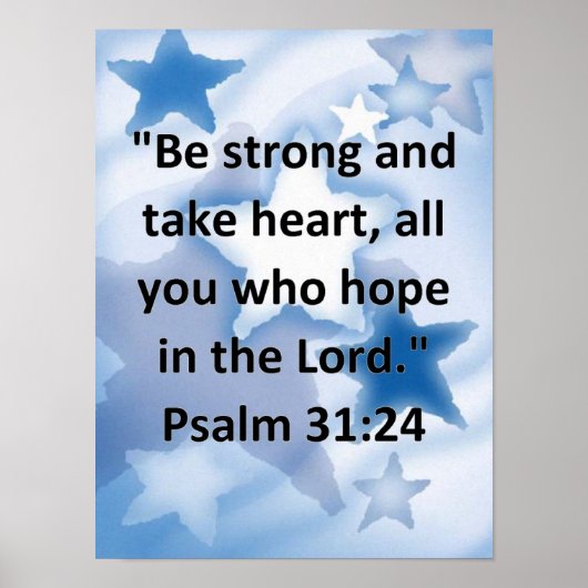 Psalm 31:24 poster (Voorkant)