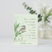 Psalm 31:25 zij is met de Manuscript van de Sterkt Briefkaart (Staand voorkant)