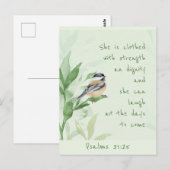 Psalm 31:25 zij is met de Manuscript van de Sterkt Briefkaart (Voorkant / Achterkant)