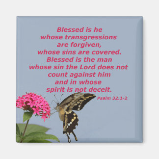 Psalm 32:1-2 magneet
