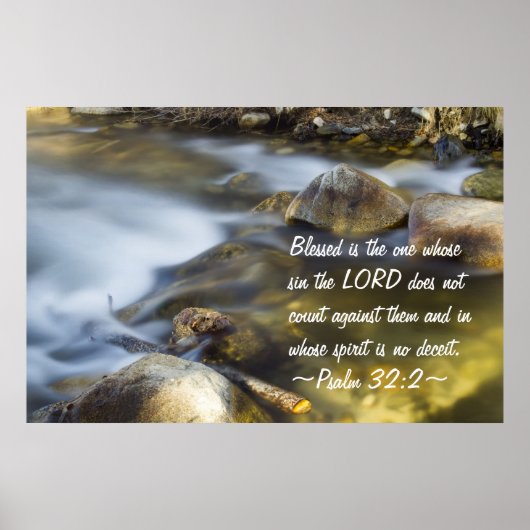 Psalm 32:2 Poster (Voorkant)