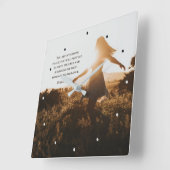 Psalm 32:7 Je bent mijn schuilplaats Bijbelversie Vierkante Klok (Hoek)