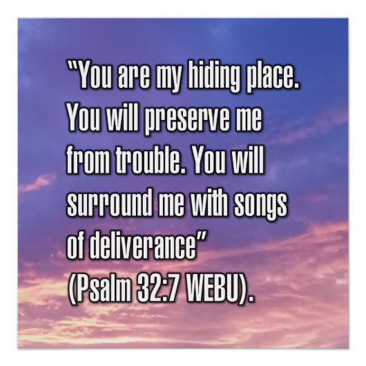 Psalm 32:7 WEBU Perfect Poster (Voorkant)
