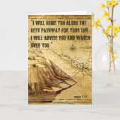 Psalm 32:8 Bijbelvers Wenskaart Kaart (Gele Bloem)