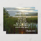 Psalm 32:8 Ik zal het je leren Briefkaart (Voorkant / Achterkant)